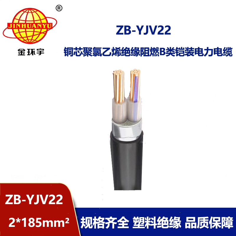 金环宇电缆 铜芯 yjv22电缆 铠装阻燃电力电缆ZB-YJV22-2X185 